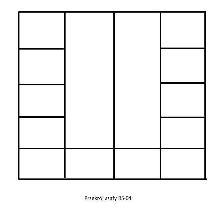 przekrój szafy BS-04