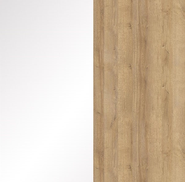 Biały połysk / Dąb riviera