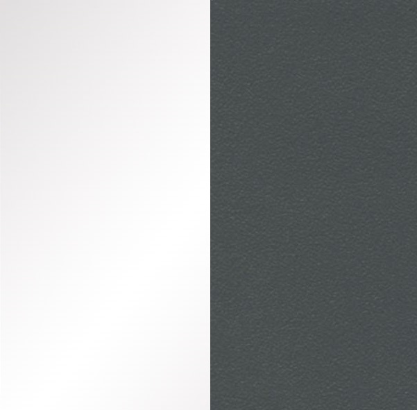 Biały połysk / Grafit