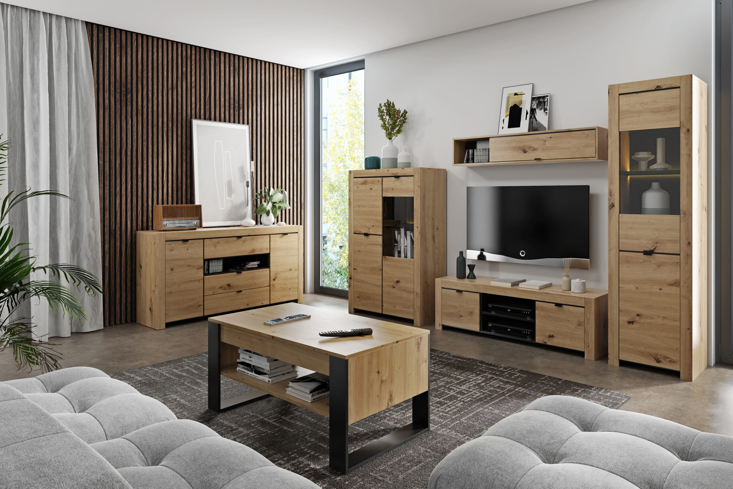 Dąb artisan / Czarny