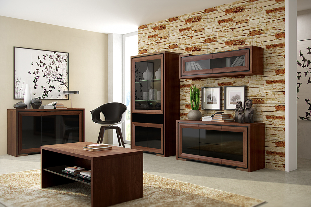 Orzech ciemny / Czarny połysk